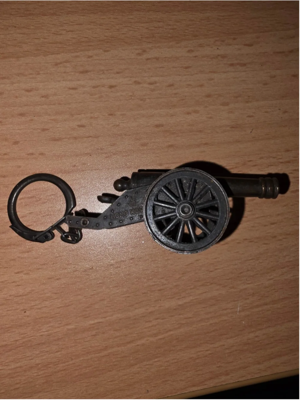 Vintage Die-Cast Miniature Cannon Keychain – Made in Hong Kong